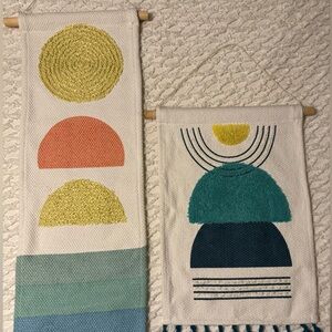 Abstract Geometric Wall Hanging Set - Multicolor